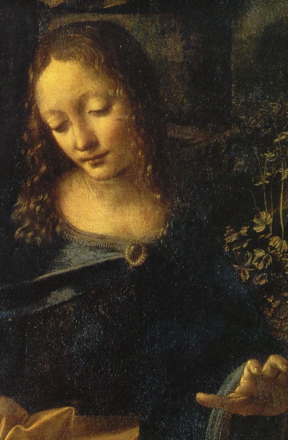 DaVinci-La Virgen de las Rocas (detalle)