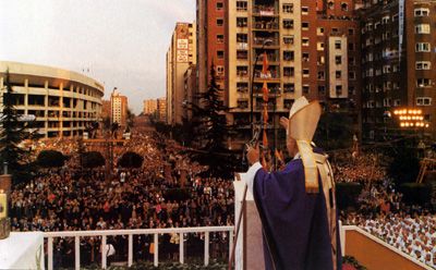 Misa de las Familias, Plaza de Lima, 2 de noviembre de 1982