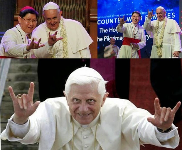El Papa diciendo "te amo"