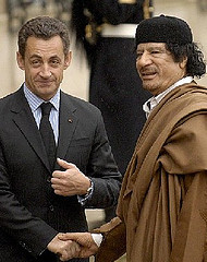 Gadafi y Sarkozy