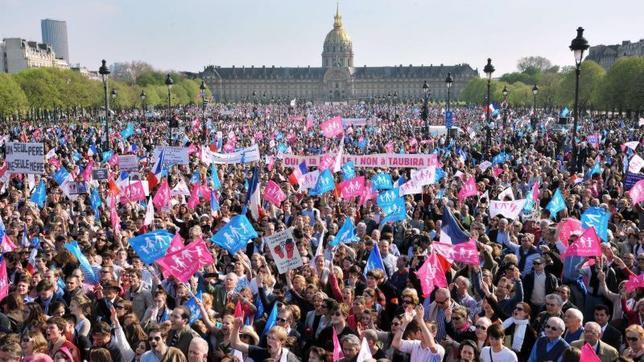 Manifestacin en defensa de la familia en Paris