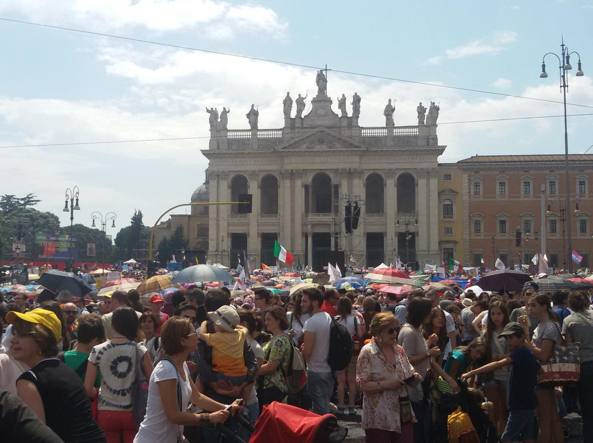 Manif por tous en Roma (foto de ANSA)